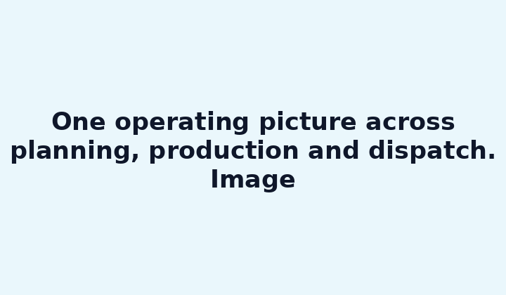 One operating picture across planning, production and dispatch. Image