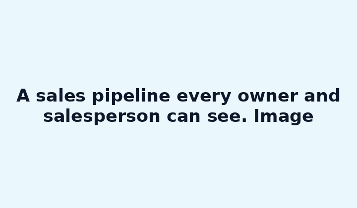 A sales pipeline every owner and salesperson can see. Image