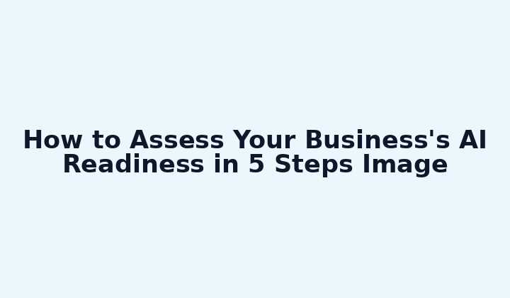 How to Assess Your Business's AI Readiness in 5 Steps Image