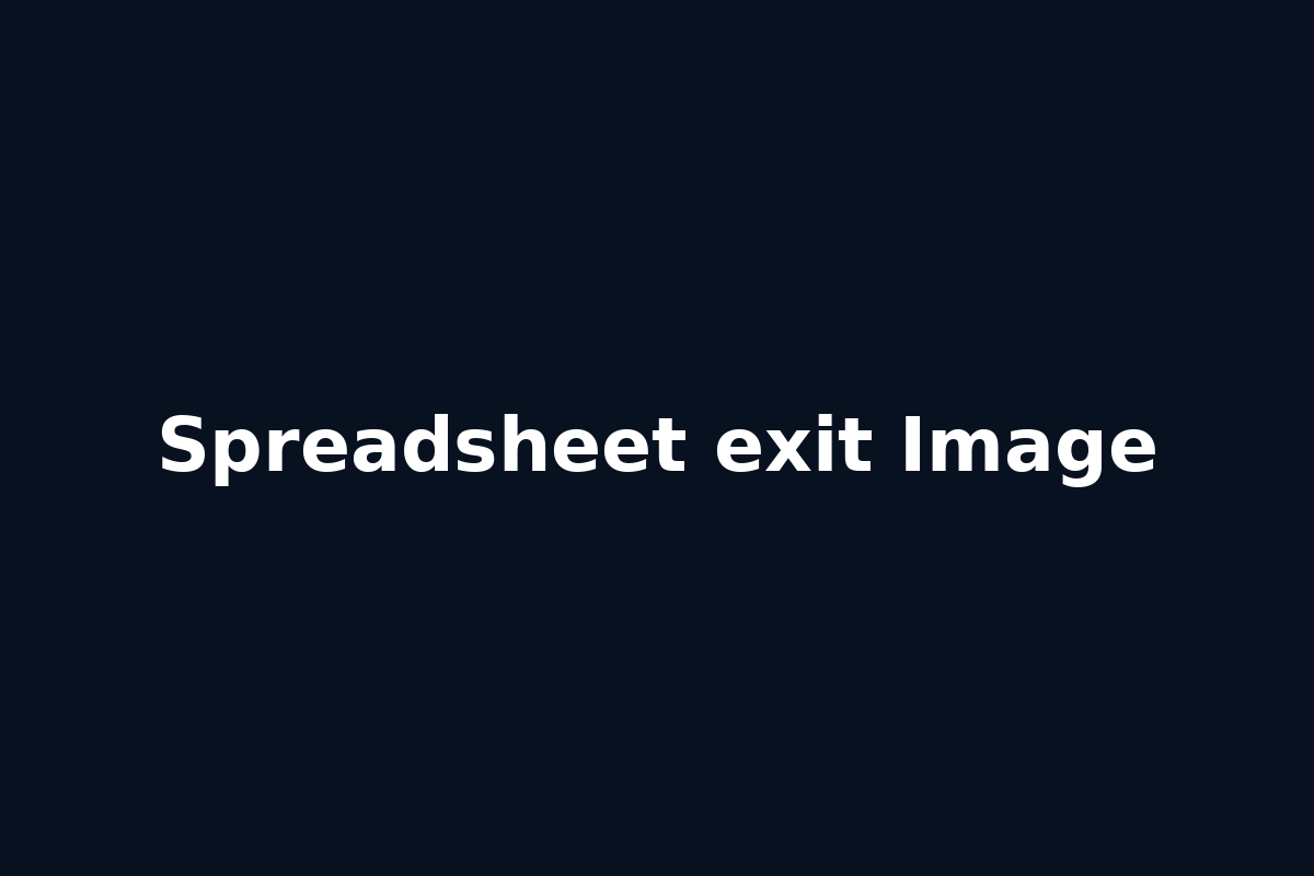 Spreadsheet exit Image