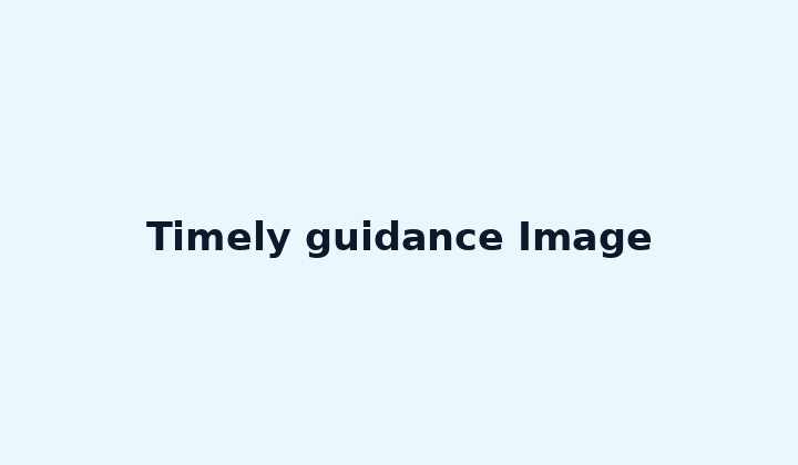 Timely guidance Image