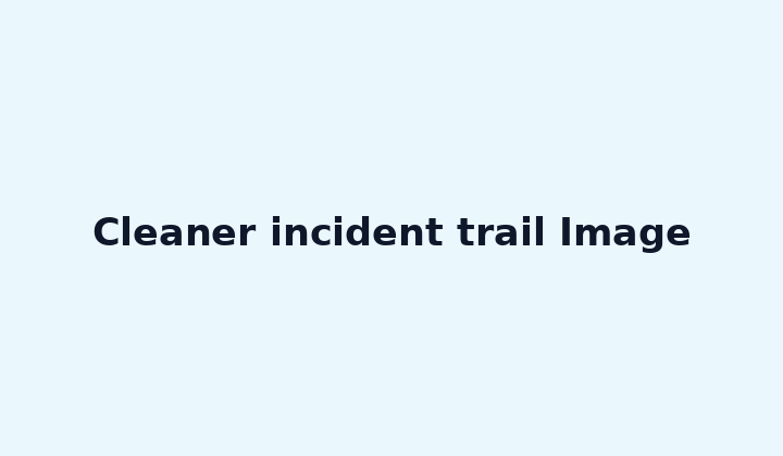 Cleaner incident trail Image