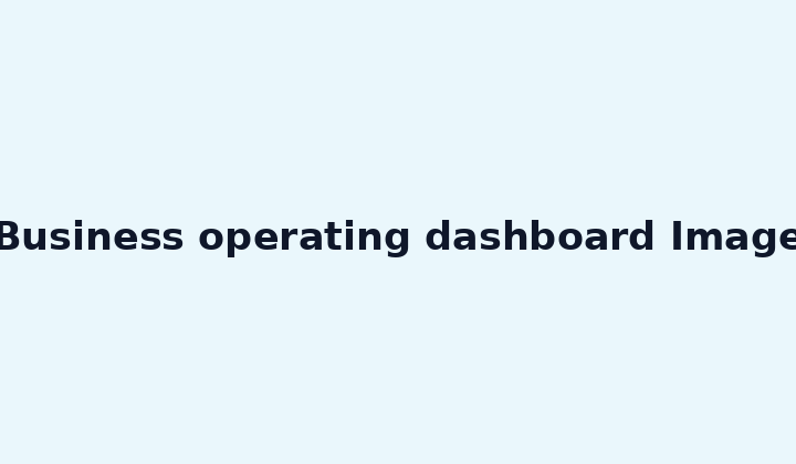 Business operating dashboard Image