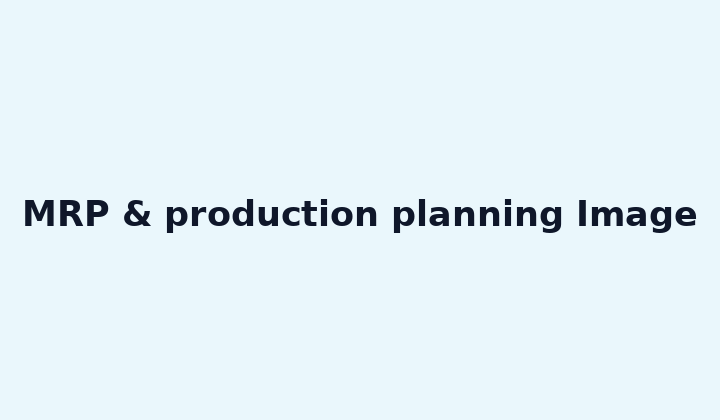 MRP & production planning Image