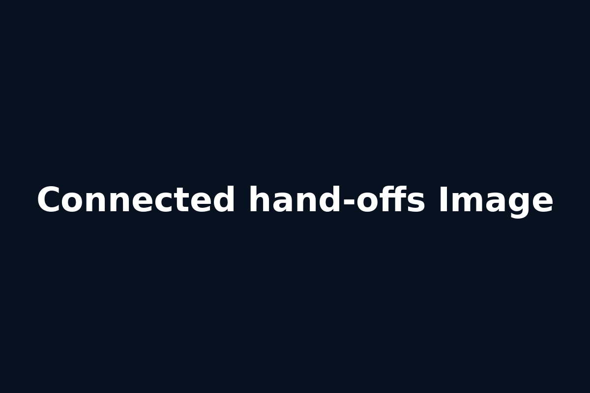 Connected hand-offs Image