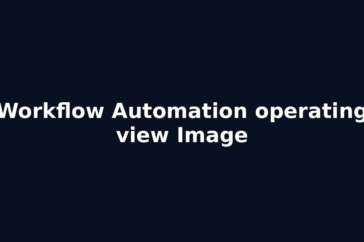 Workflow Automation operating view Image