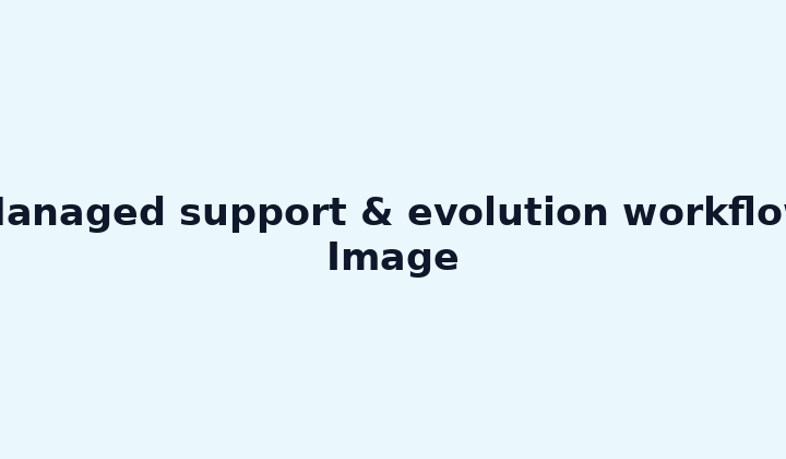 Managed support & evolution workflow Image
